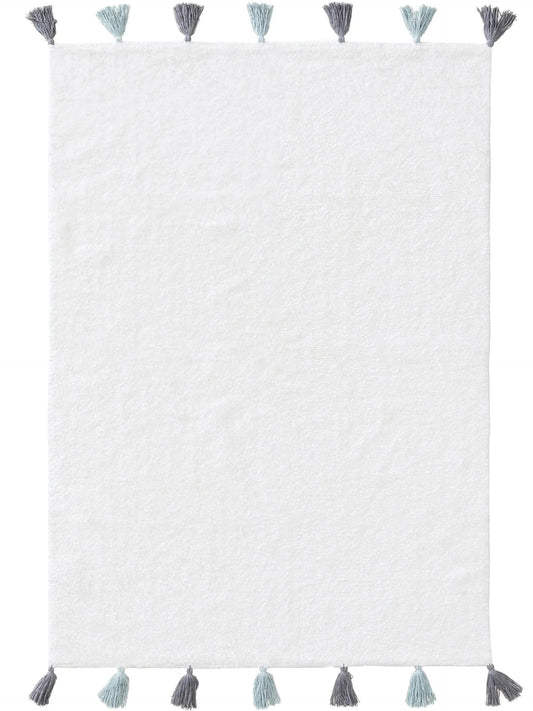 Παιδικό χαλί πλενόμενο Malu White/Blue