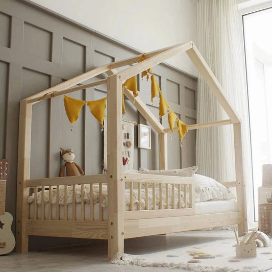 Κρεβάτι σπιτάκι Housebed με στρογγυλό κάγκελο