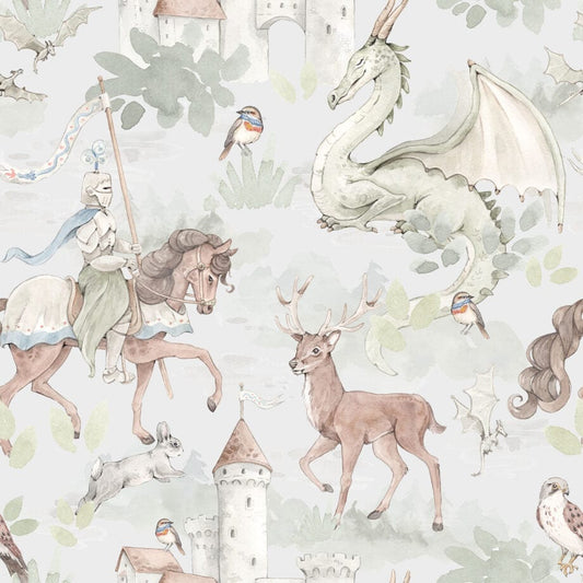 Ταπετσαρία fairytale knight γκρι