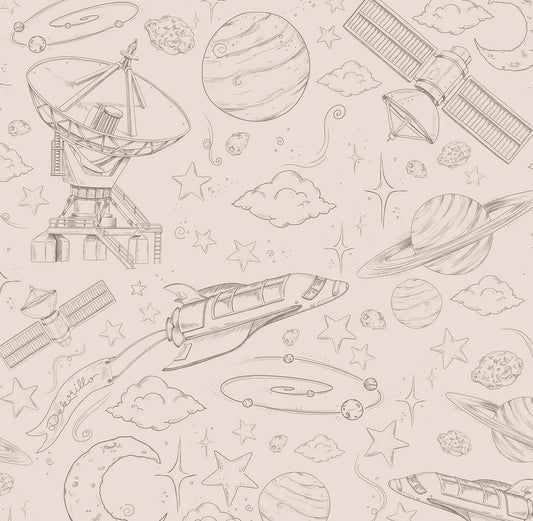 Ταπετσαρία cosmos  μπεζ