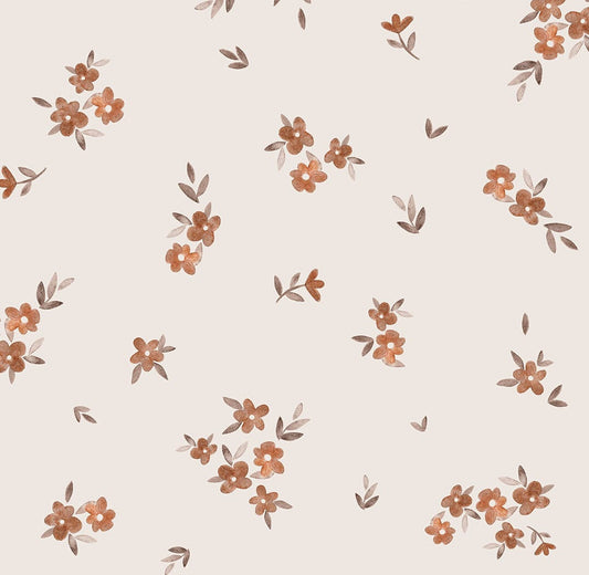 Ταπετσαρία μικροσκοπικά ρετρό λουλούδια