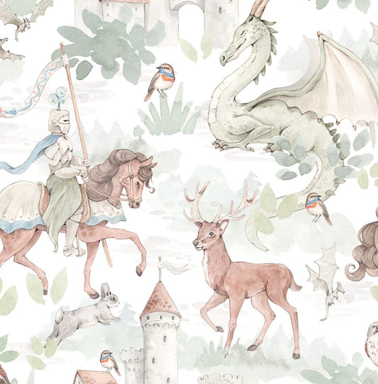 Ταπετσαρία fairytale knight λευκό